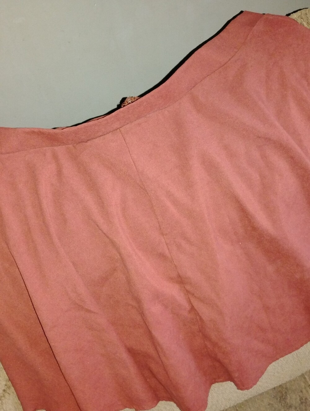 SHEIN Dusty Orange Skater Skirt